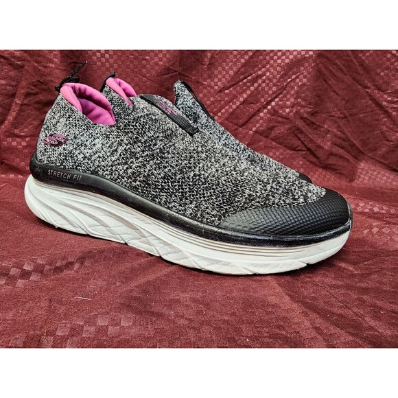Skechers Bundle D'Lux Walker Black Pink Stretch Fit Slip Go Walk Air Dynamic - Picture 13 of 16
